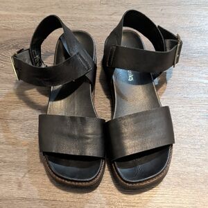 Elegant Black Leather Sandals